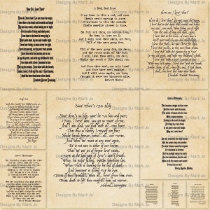 Vintage Liebe Gedicht Overlays Set | 10 Poesie Transparenter Hintergrund PNG-Bilder | Sofortiger digitaler Download | Gewerblicher Gebrauch OK | PNG51