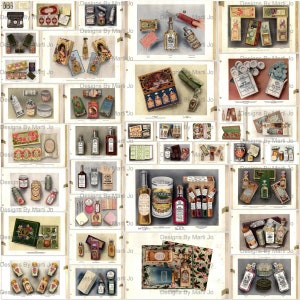 39 Páginas JPG de catálogo de perfumes vintage para impressão | Clipart de frasco de perfume econômico | Download instantâneo | Uso comercial OK | JJ116
