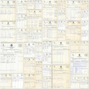 Hojas de informes de la policía criminal de la década de 1930 / 45 hojas de antecedentes criminales / True Crime Junk Journal Ephemera / TC30