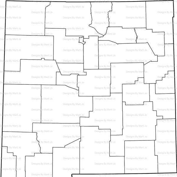 Printable New Mexico Map | Printable NM County Map | Digital Download PDF | MAP27