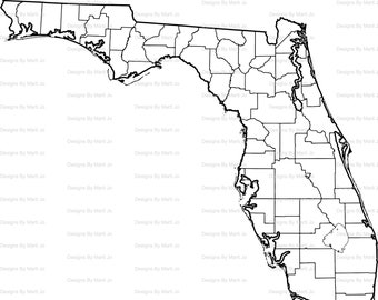 mapa del condado de florida