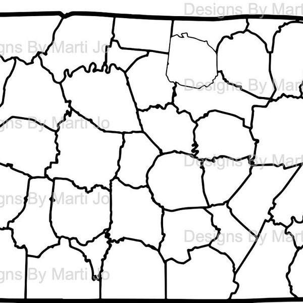 Printable Tennessee Map | Printable TN County Map | Digital Download PDF | MAP11