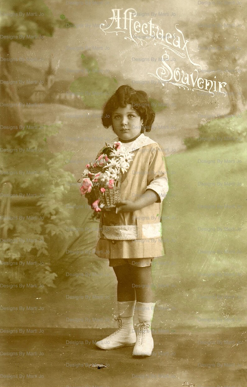 Vintage Colorized Children Postcards | 27 JPG Files AND All Images on 8 ...