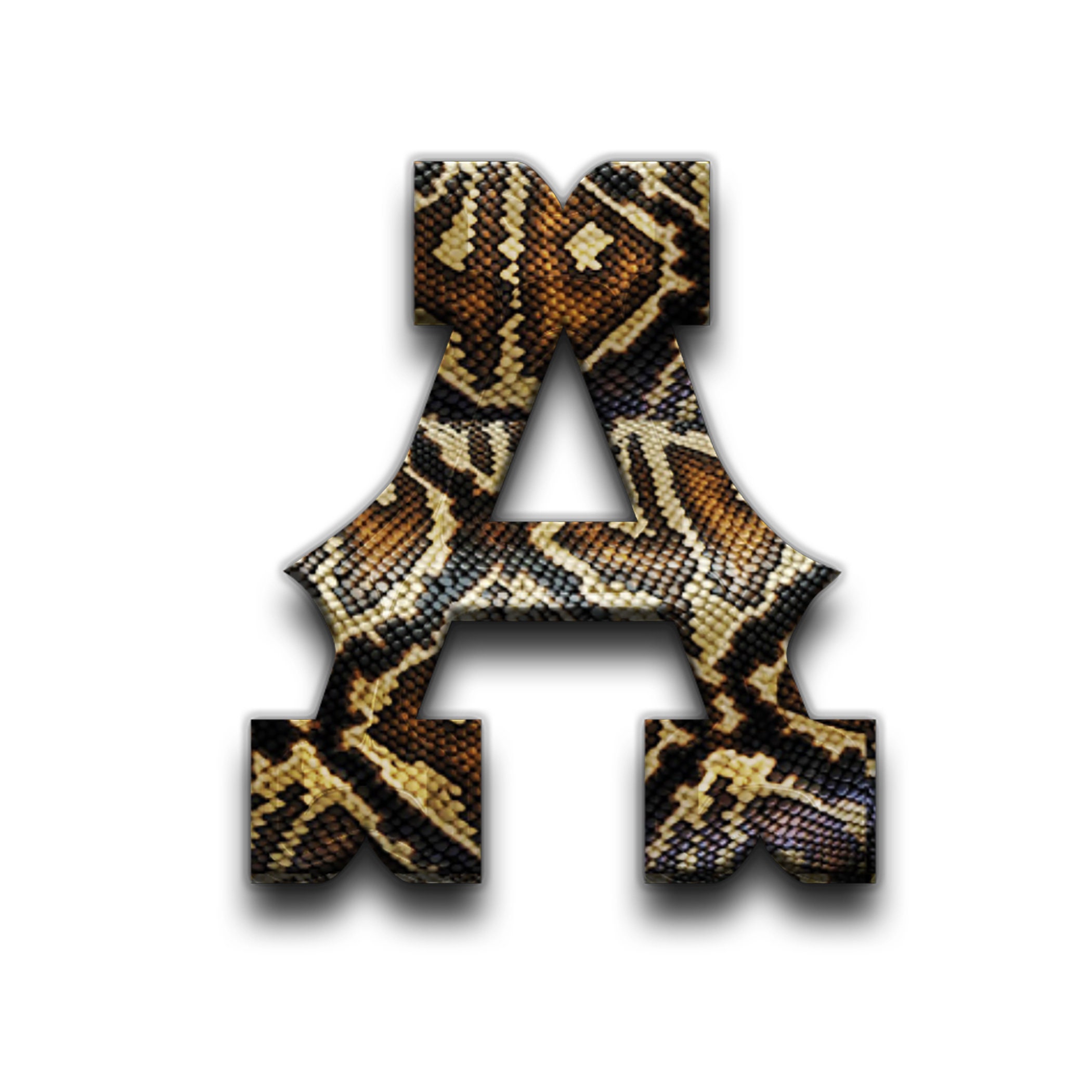 snake skin letters digital clipart printable snake letters etsy