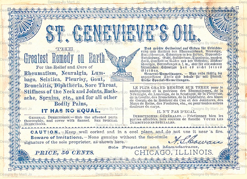 Vintage Old Medicine Labels Kit 3 50 Printable Vintage - Etsy