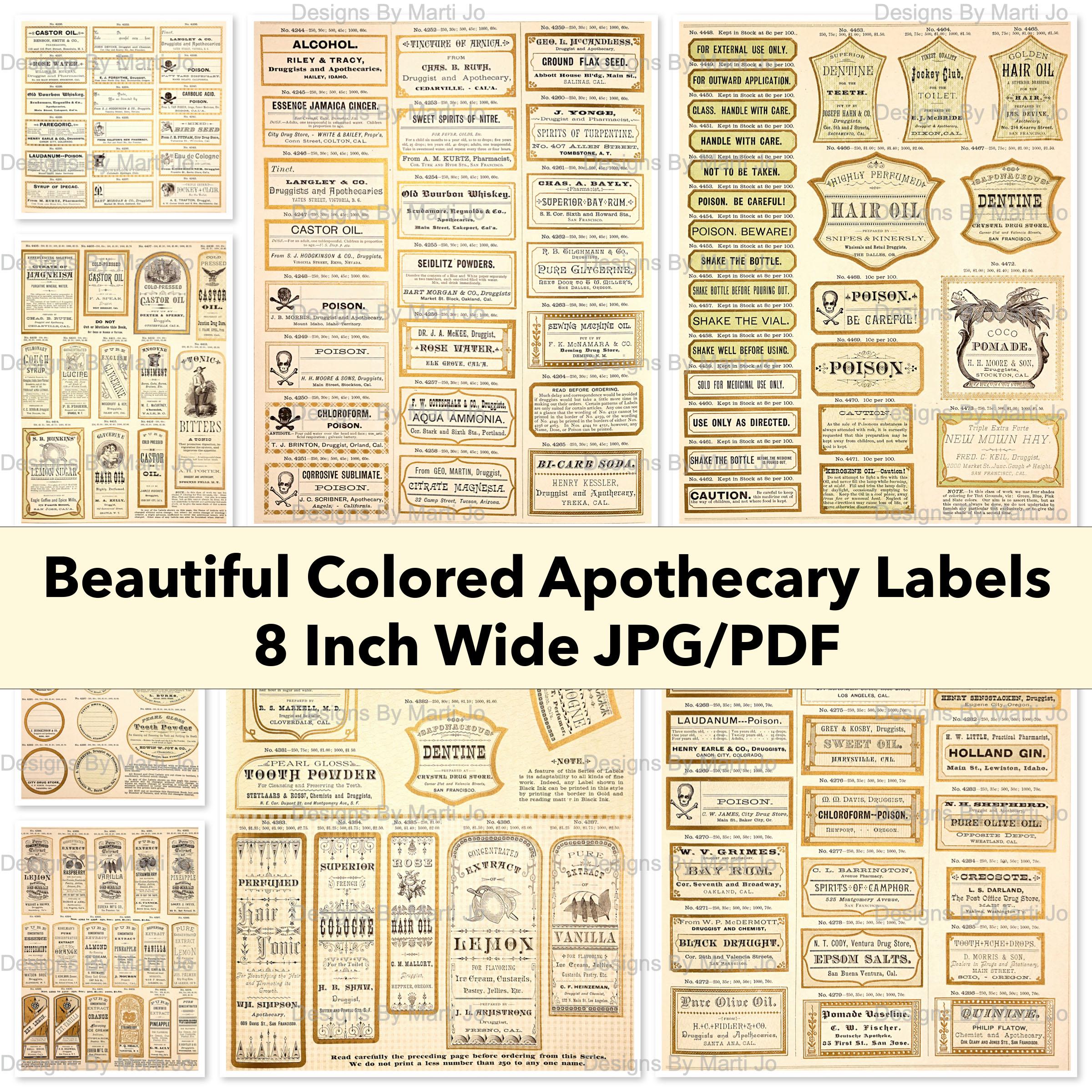 Old pharmacy labels - Etsy 日本