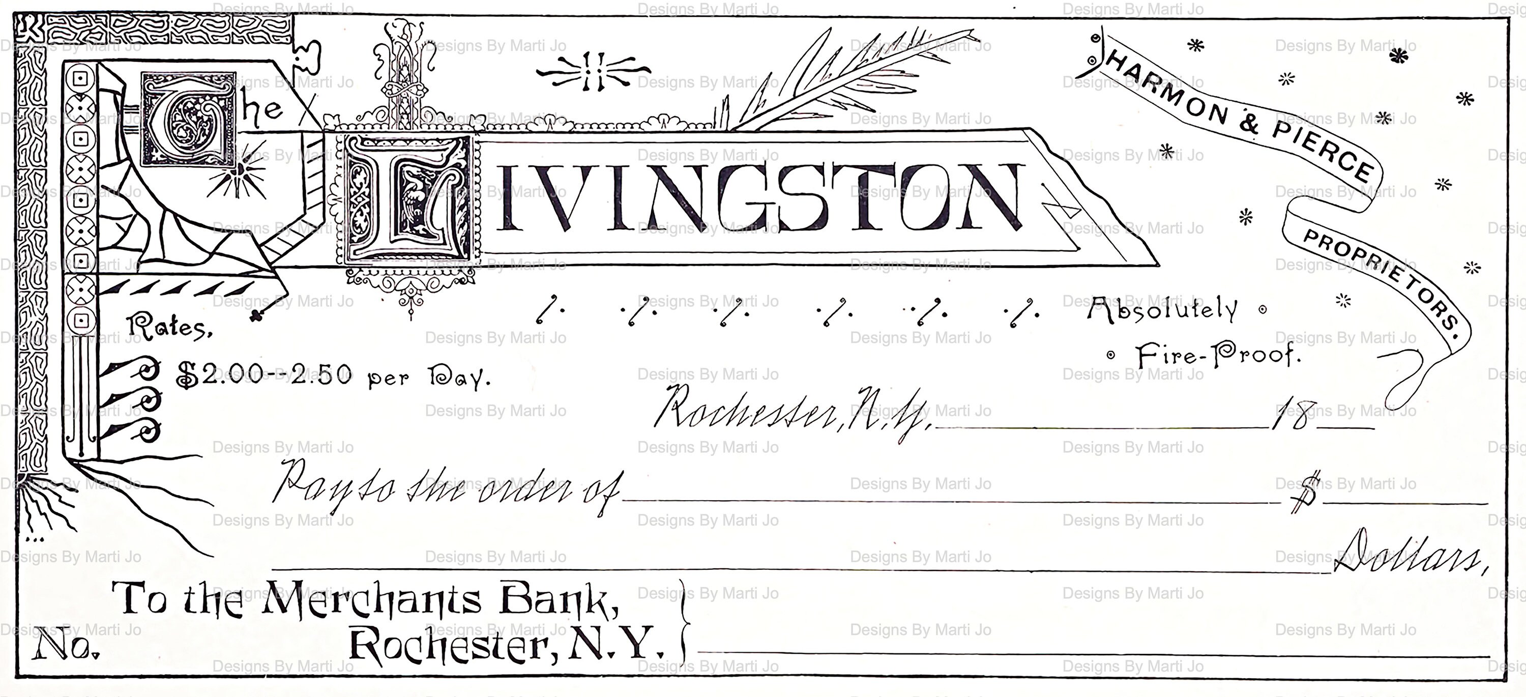 Vintage Checks and Receipts Digital Kit Old Bank Checks Etsy