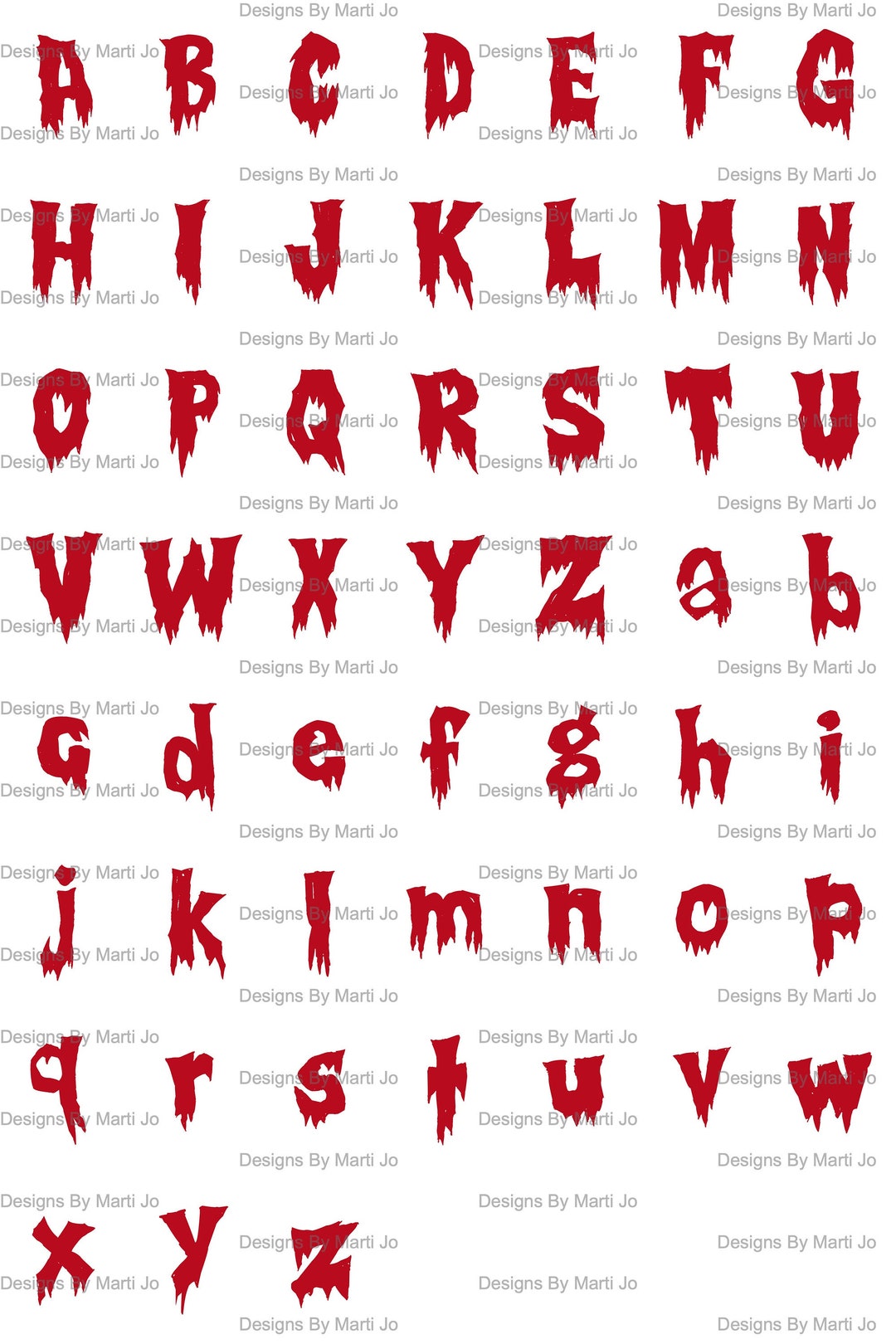 その他 Bloody Letter Dripping Blood Halloween Alphabet | Printable Bloody Letters