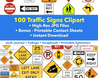 アメリカの現代交通標識100選 | 道路標識 JPG クリップアート