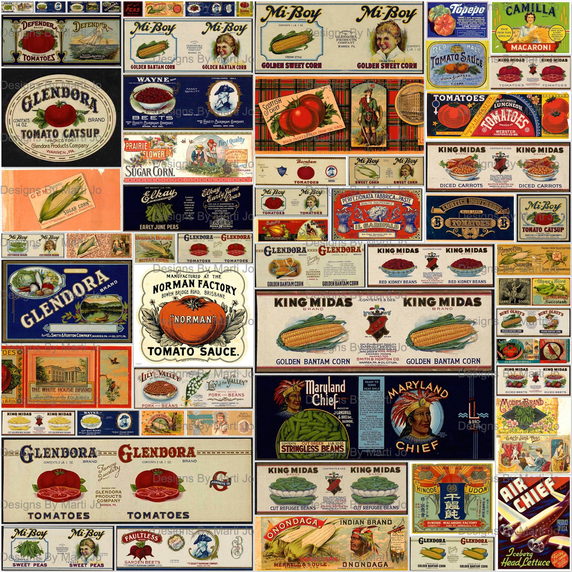 printable vintage food labels