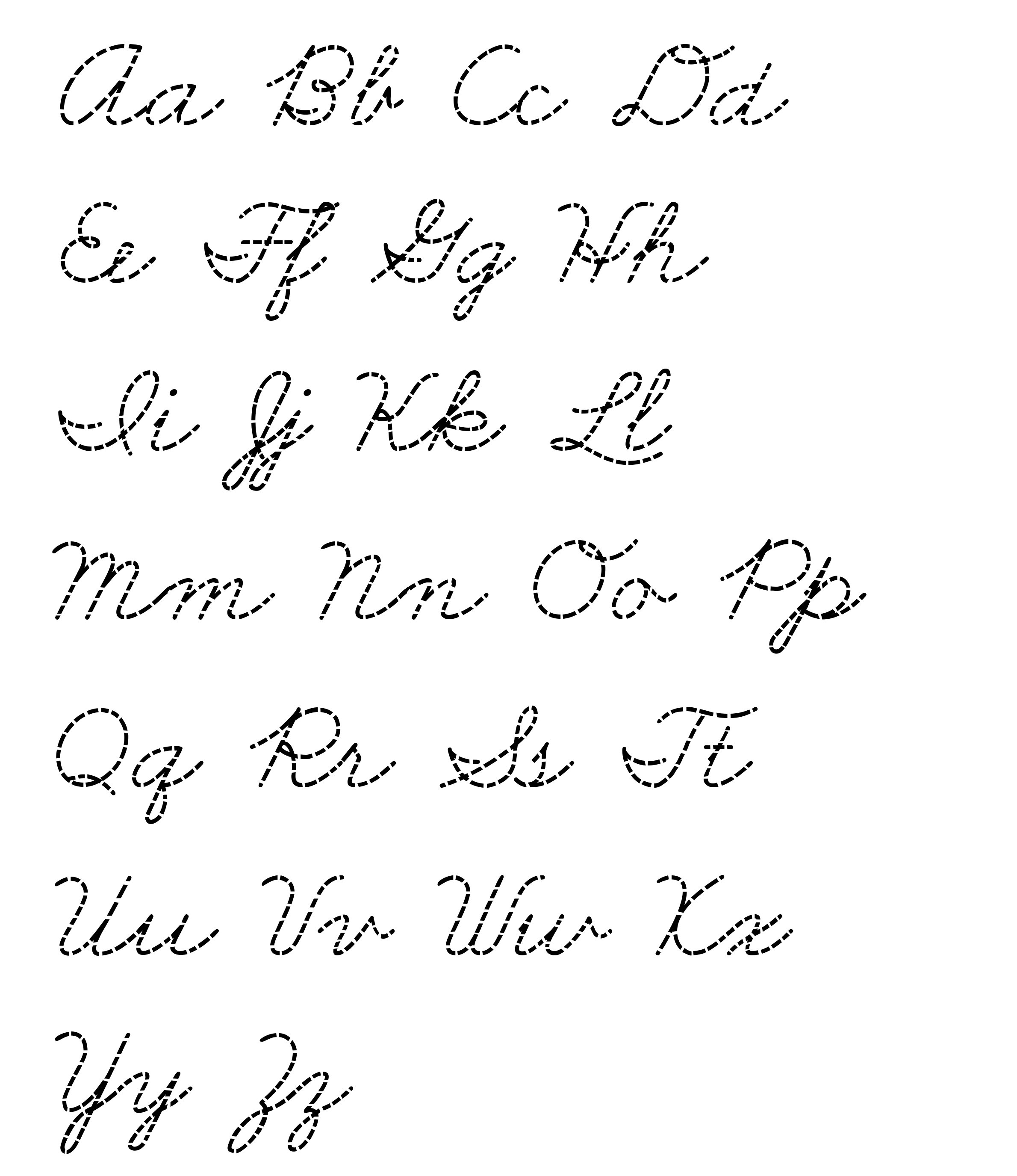 Cursive Writing Practice Tracing Pages Printable Cursive - Etsy