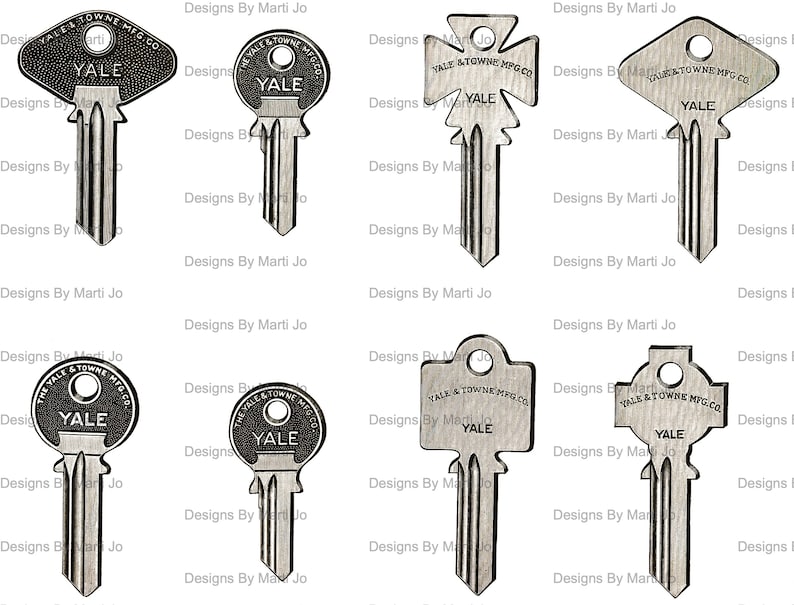 Printable Vintage Keys Vintage Key Clipart Instant - Etsy