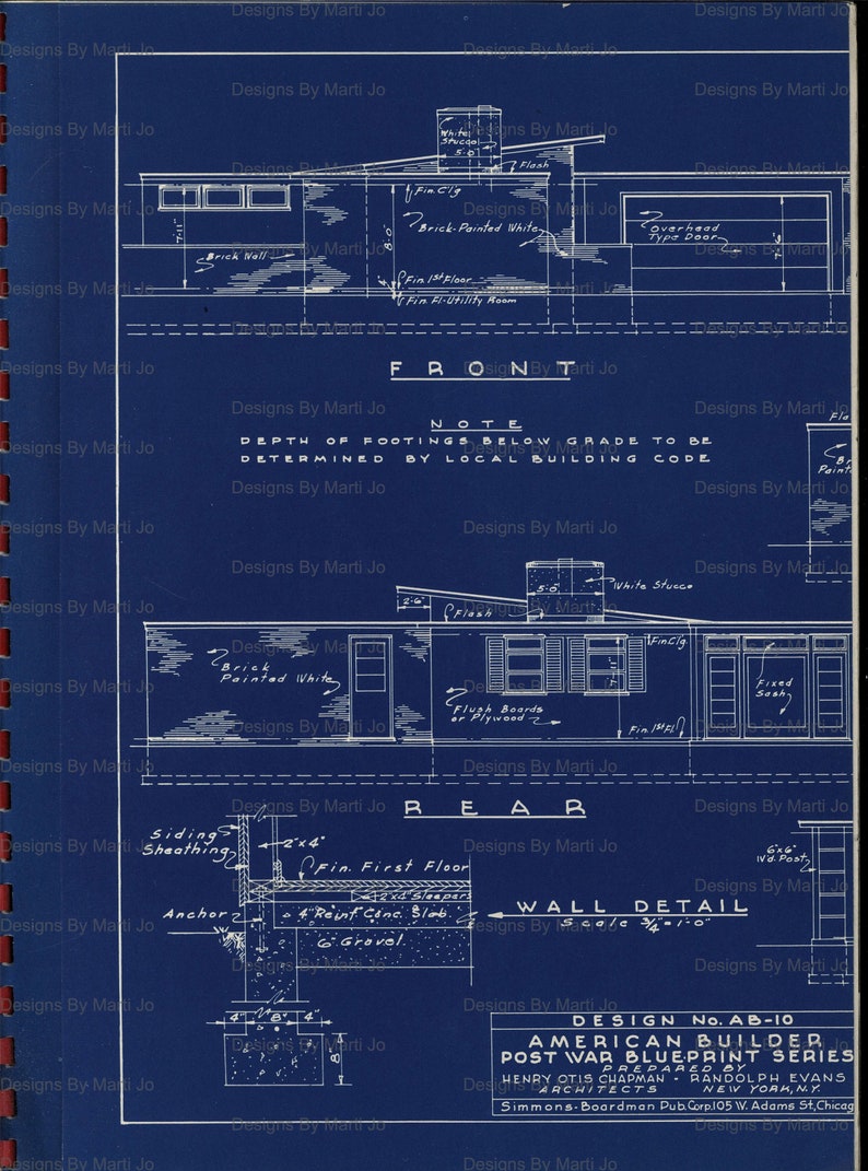 vintage blueprints