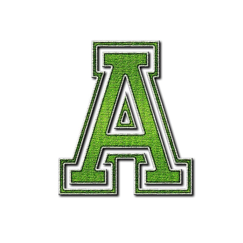 light green varsity letters digital clipart printable etsy