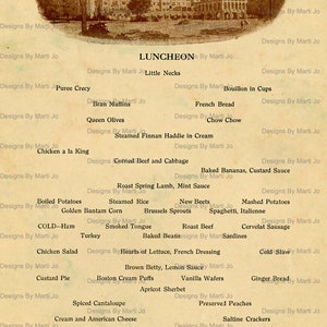 Vintage 1920s Restaurant Menus Bundle | Printable Ephemera Pack ...