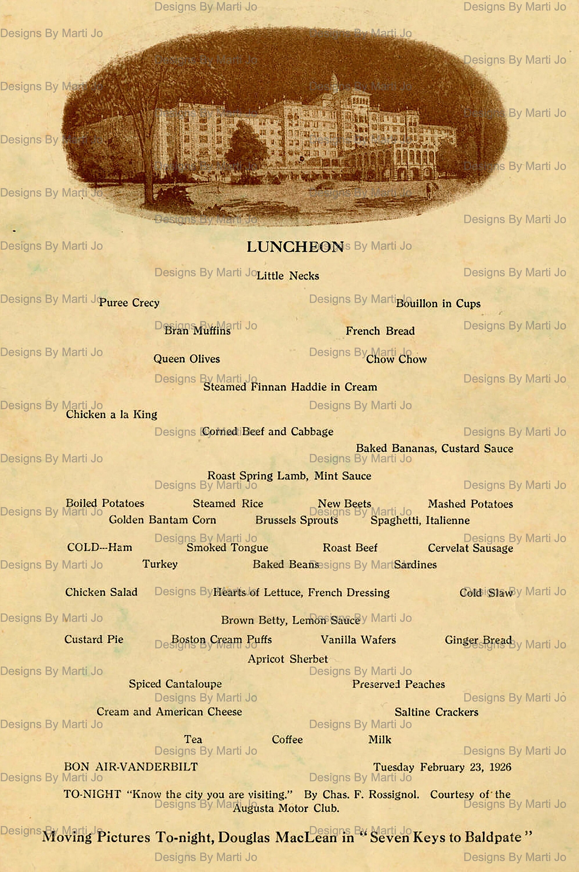 Vintage 1920s Restaurant Menus Bundle | Printable Ephemera Pack ...