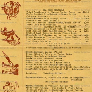 35 Vintage Restaurant Menu JPG Pages With Prices | Printable Antique ...