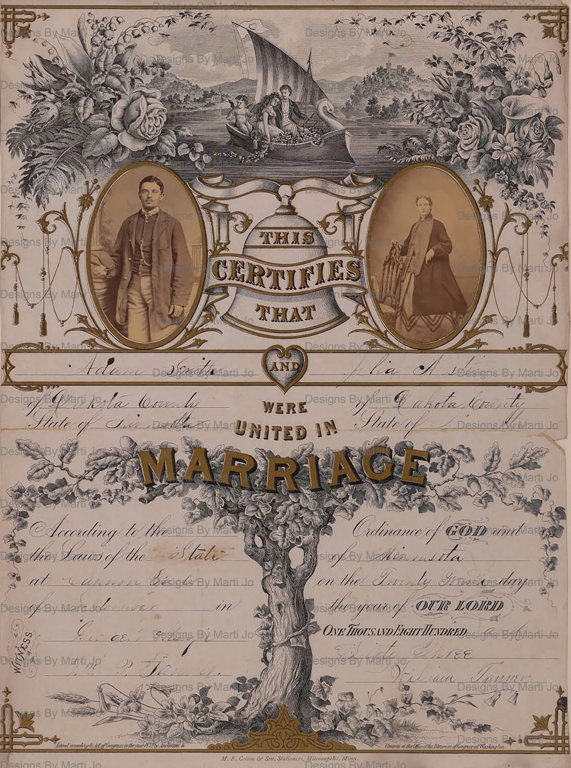 Antique Certificate Of Marriage Printable Via Knickoftime Free