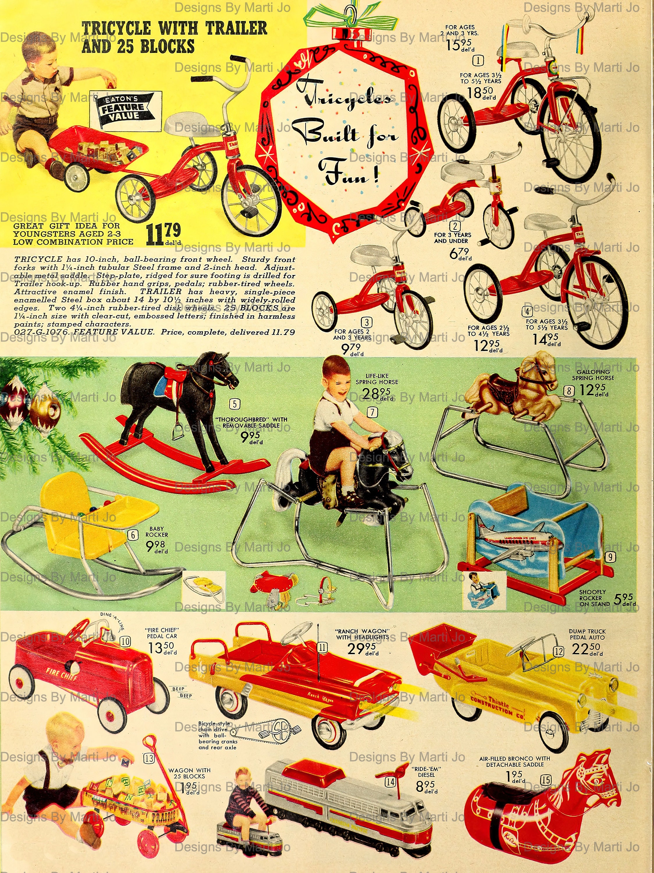 10 Vintage Printable 1958 Color Toy Catalog JPG Pages Budget Etsy