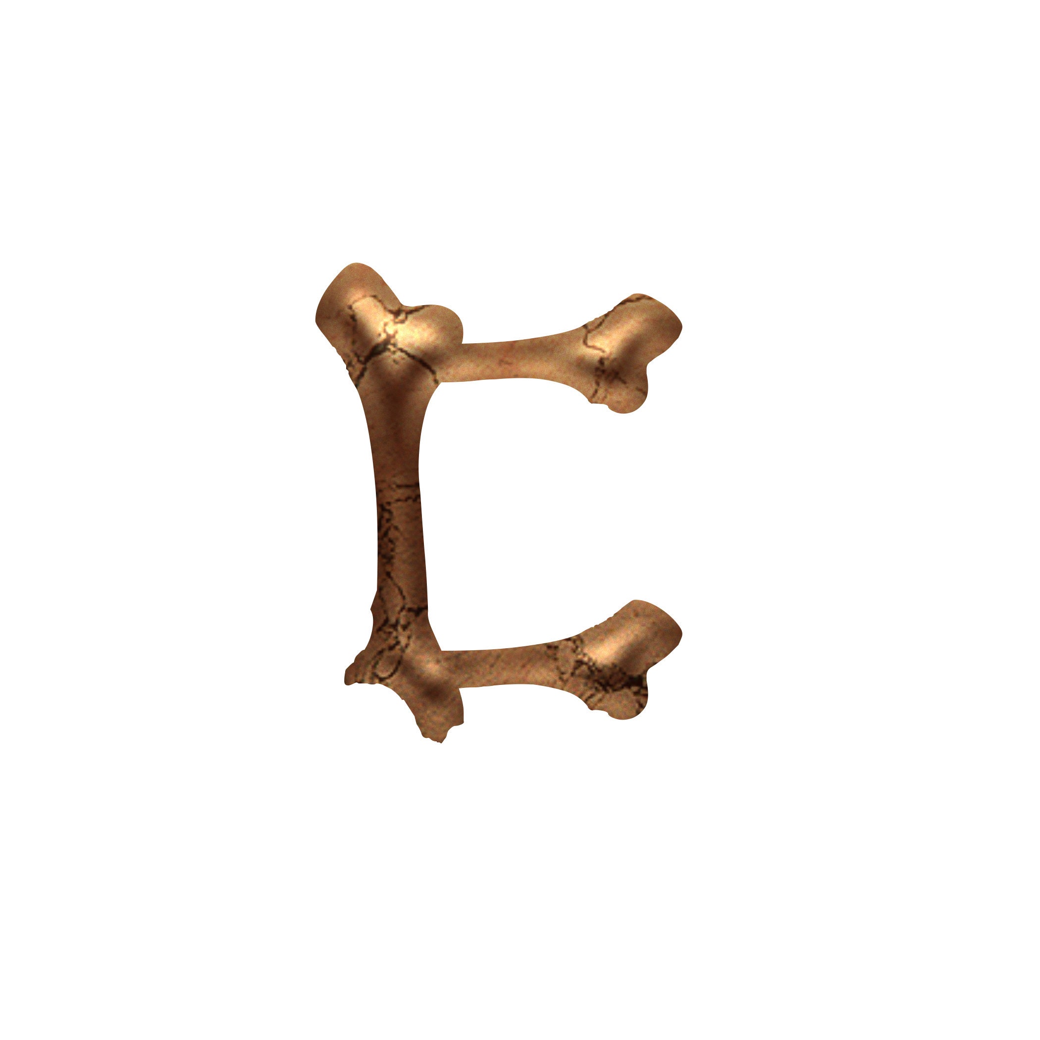 Bone Letters Digital Clipart Printable Bone Alphabet | Etsy