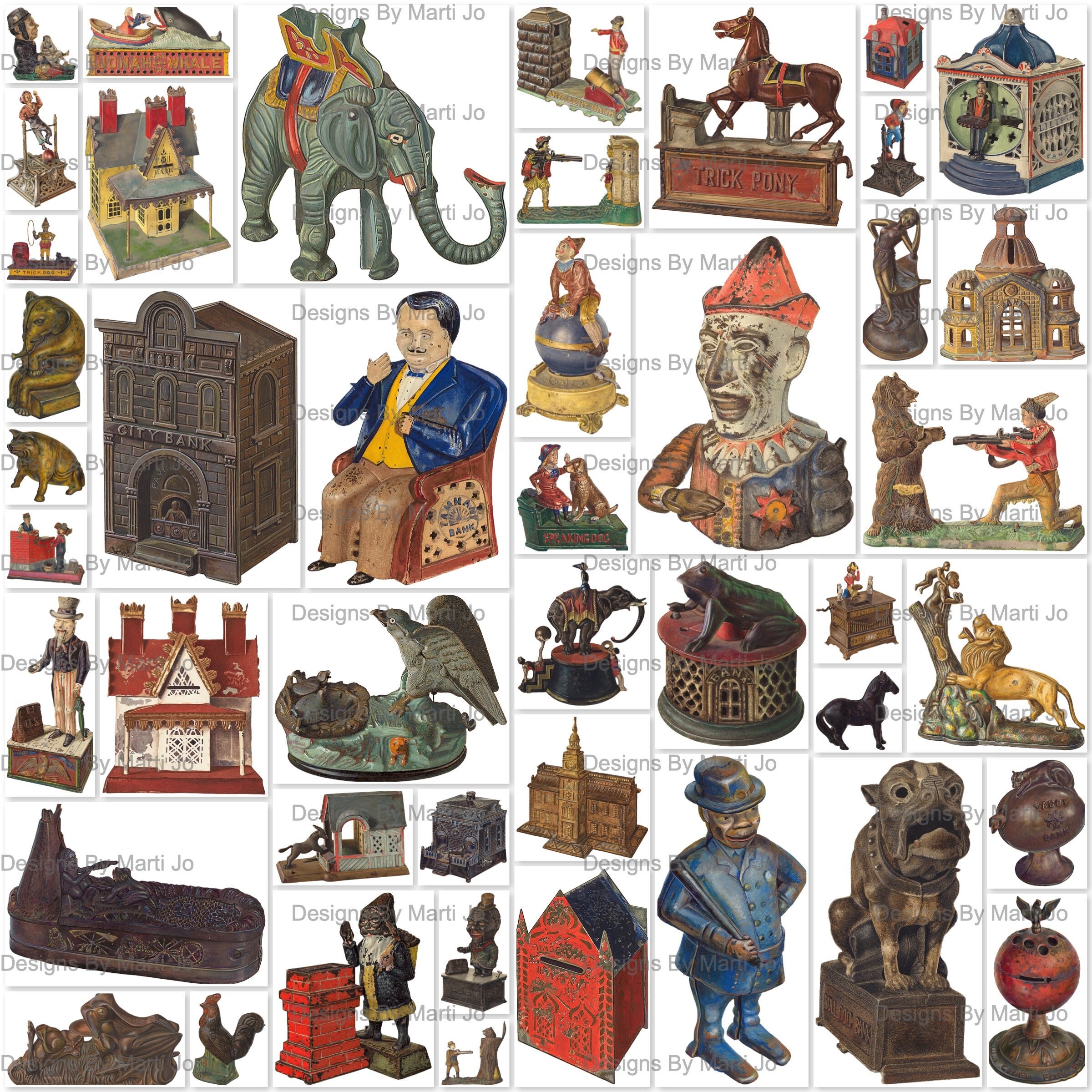 Vintage Mechanical Coin Banks - Etsy