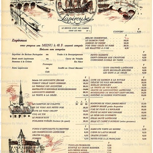 40 Vintage French Restaurant Menu JPG Pages Printable Antique Menus ...