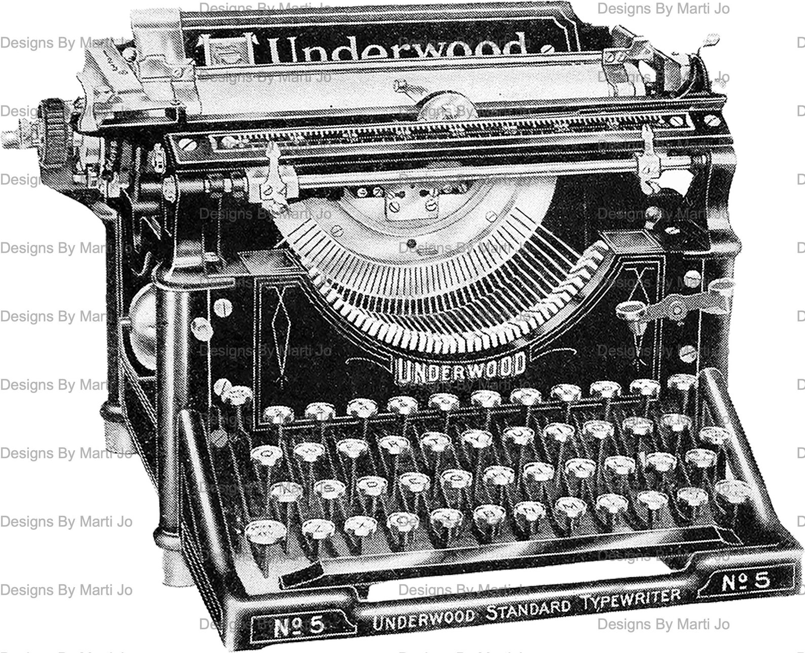 Vintage Typewriters Clipart Elements 30 Vintage Typewriting Etsy
