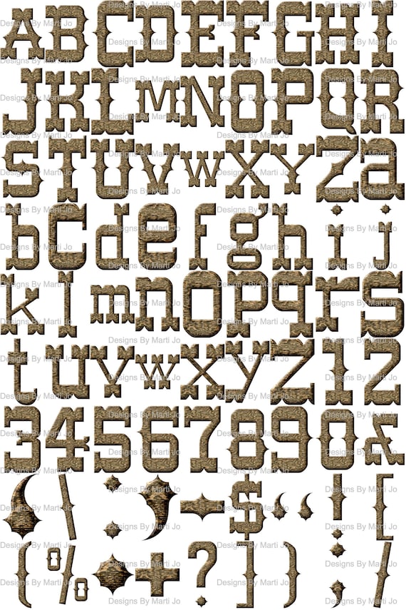 Western Alphabet Digital Clipart Wild West Printable Etsy Western Alphabet Digital Clipart Wild West Printable Etsy