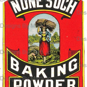 Vintage Baking Powder and Yeast Labels | 35 Digital Vintage Food Labels ...