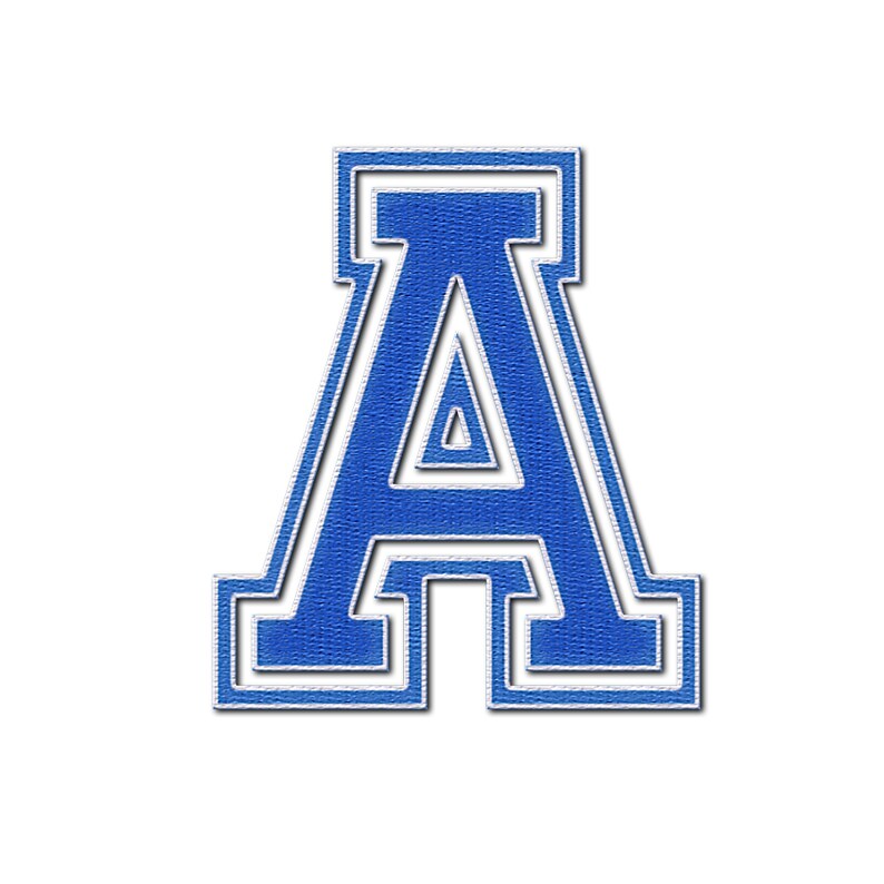 Blue Varsity Letters Digital Clipart Printable Varsity Etsy