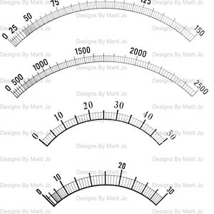 Printable Vintage Gauge Markings Antique Vintage Meter JPG and PNG ...