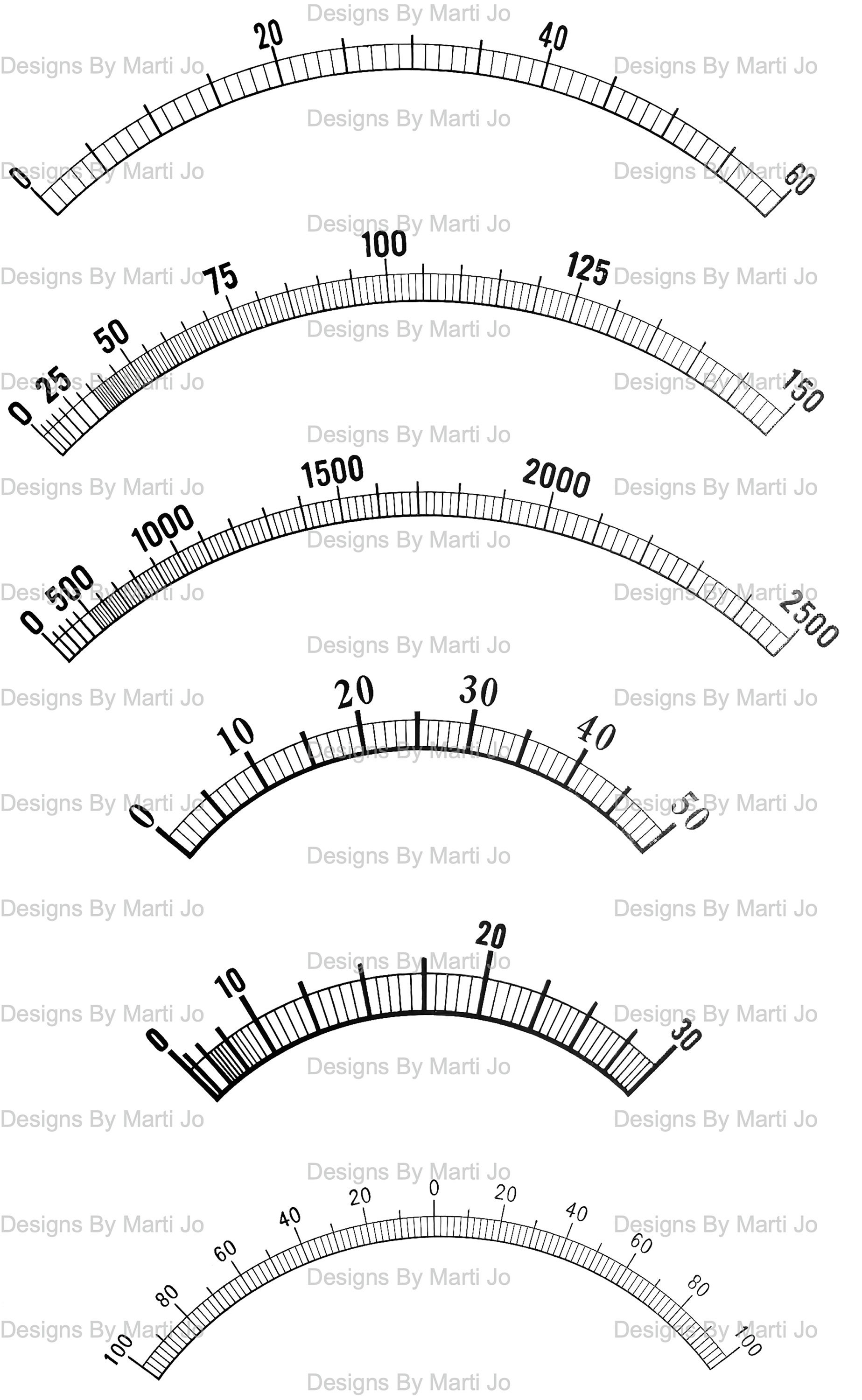 Printable Vintage Gauge Markings Antique Vintage Meter JPG Etsy