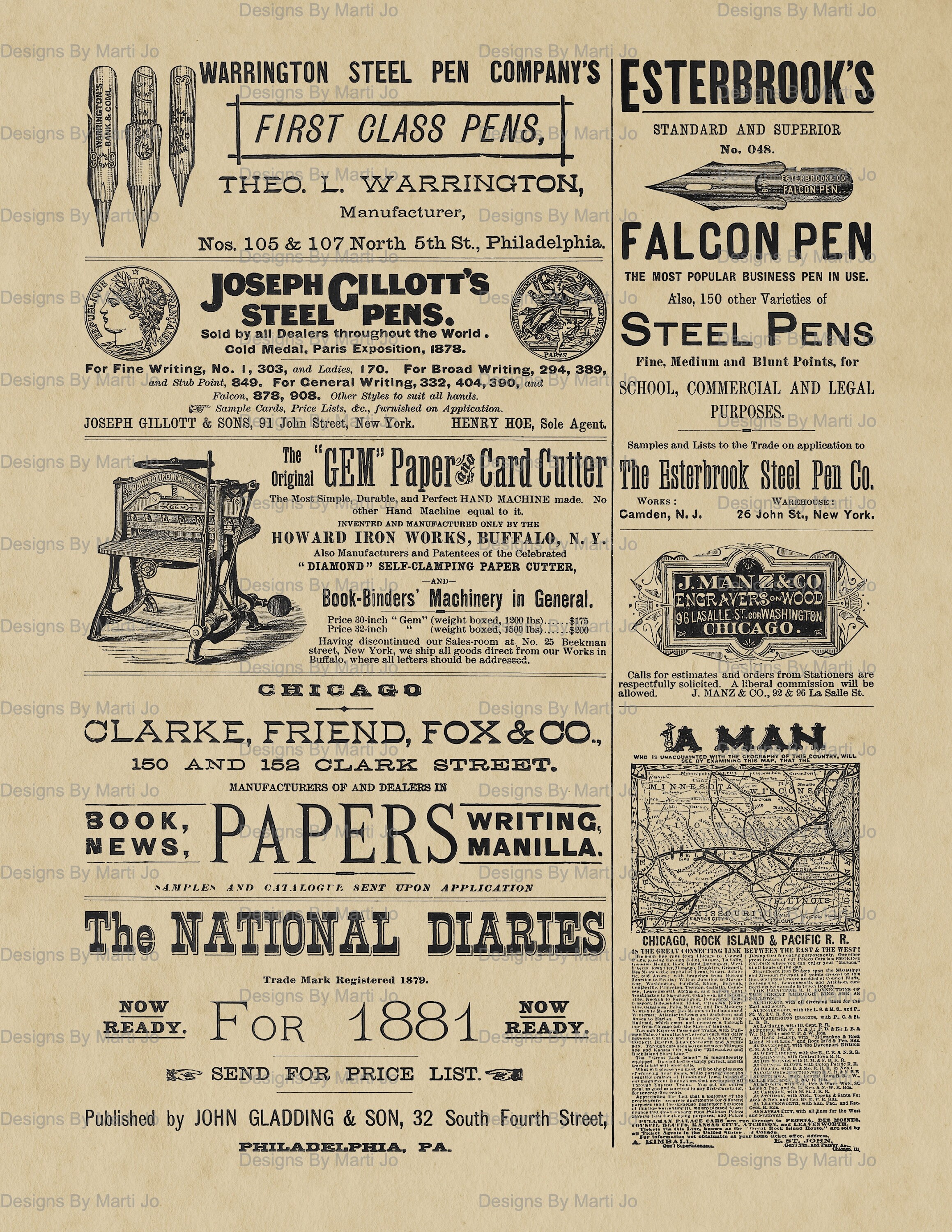 Vintage Ads Overlays | 15 Vintage Stationary Advertisements