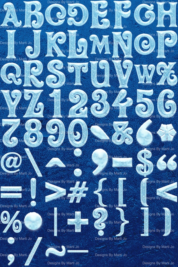 frozen letters digital clipart frozen printable alphabet etsy australia