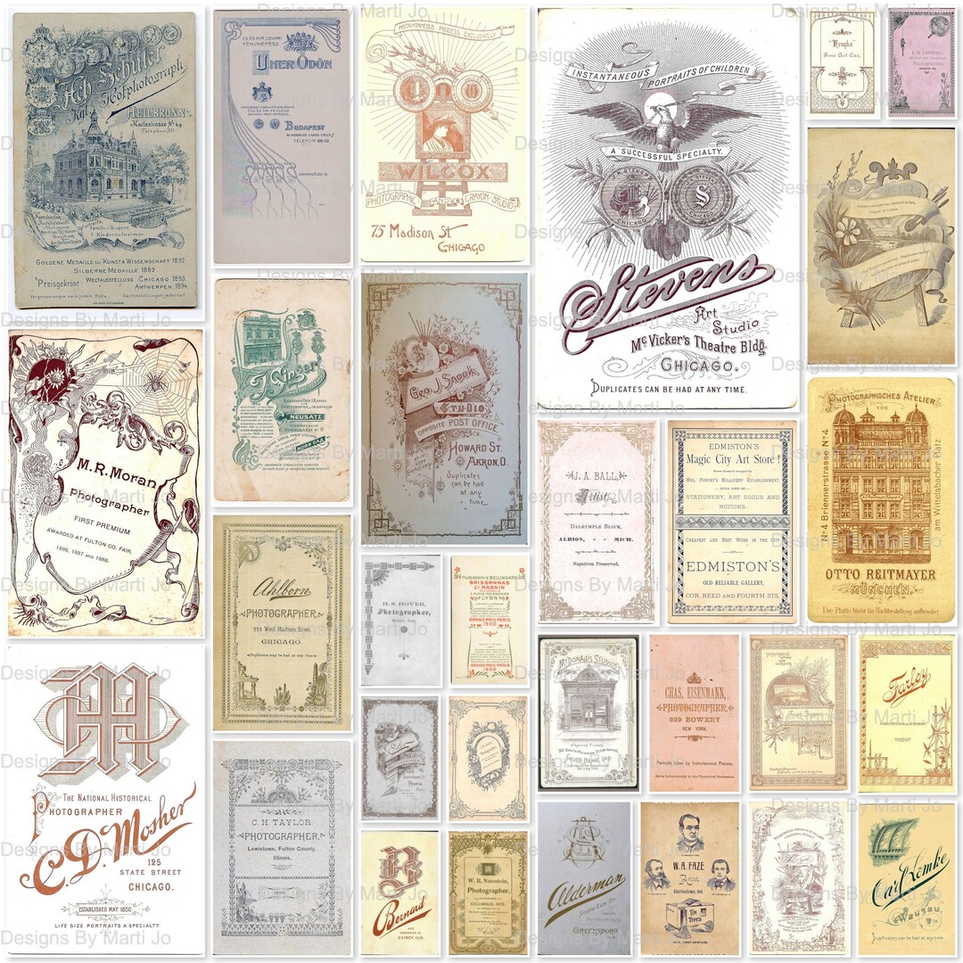 30 Vintage Printable Cards Vintage Victorian Junk Journal