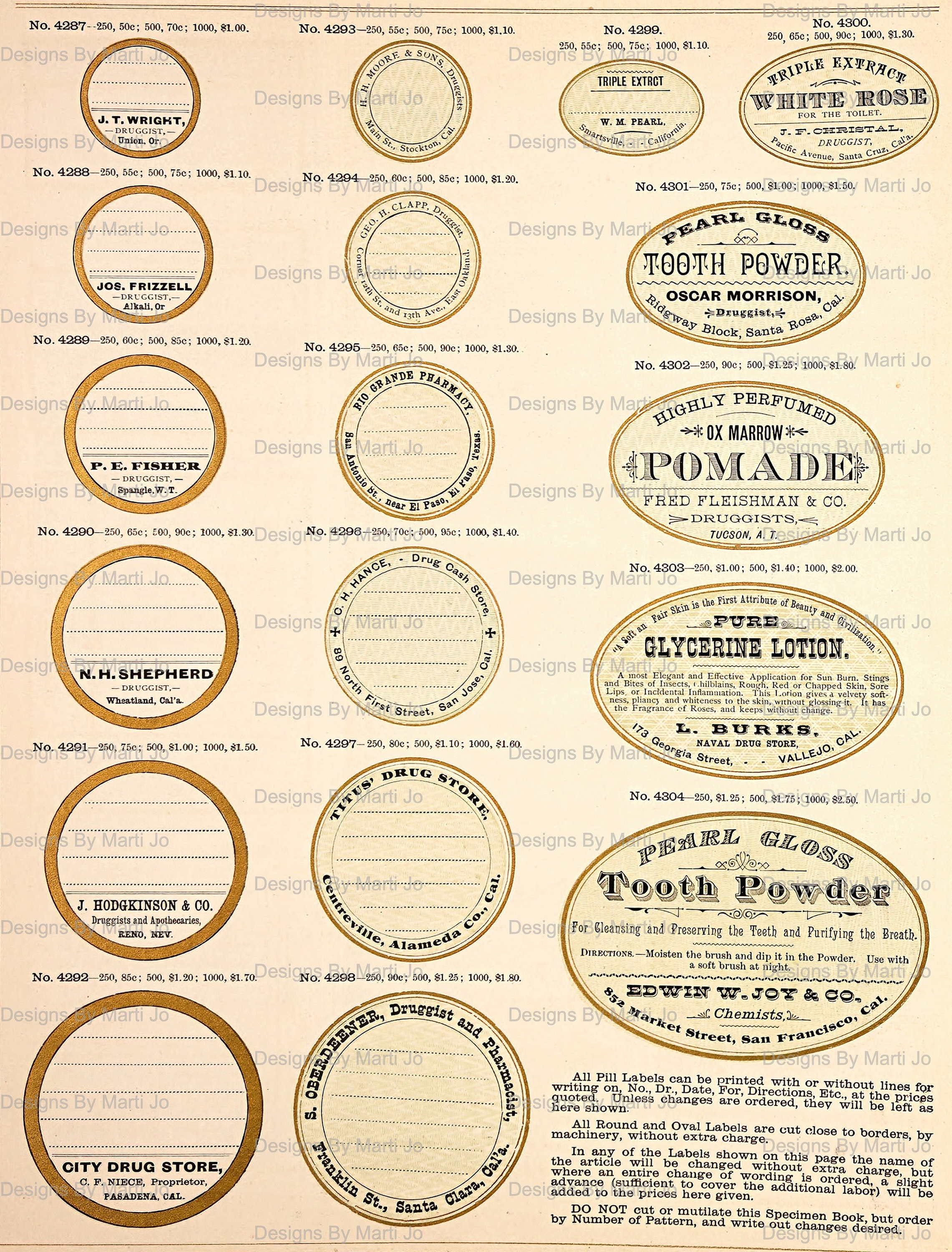 8 Vintage Apothecary Labels Sheets Printable Digital - Etsy UK