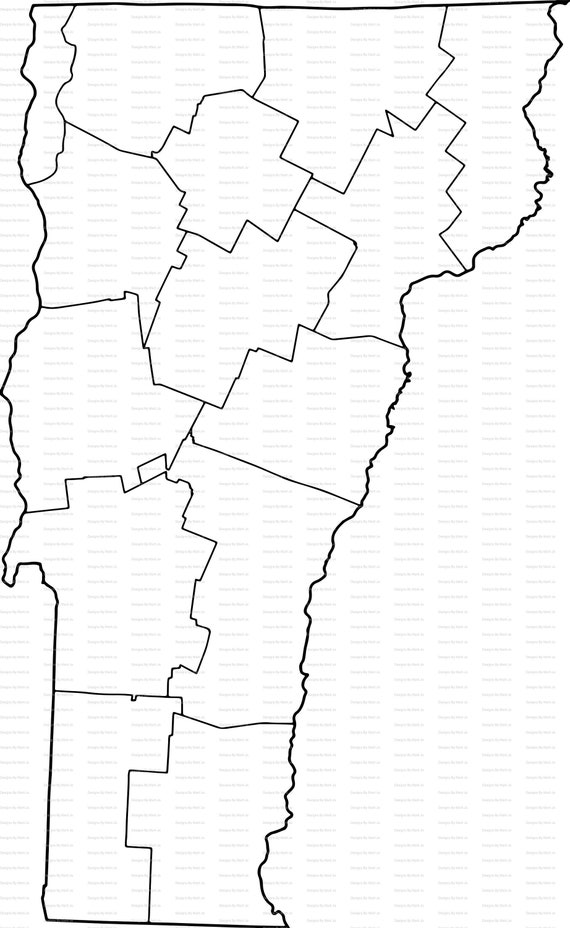Printable Vermont Map Printable VT County Map Digital - Etsy Finland