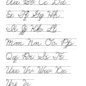 Cursive Writing Practice Tracing Pages Printable Cursive Letter Tracing ...