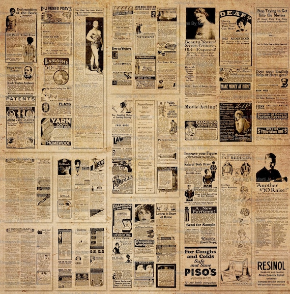 vintage L.G.B news paper design タンクトップ Vintage | Newspaper | Ads | Sepia | Ink Saver | Labels