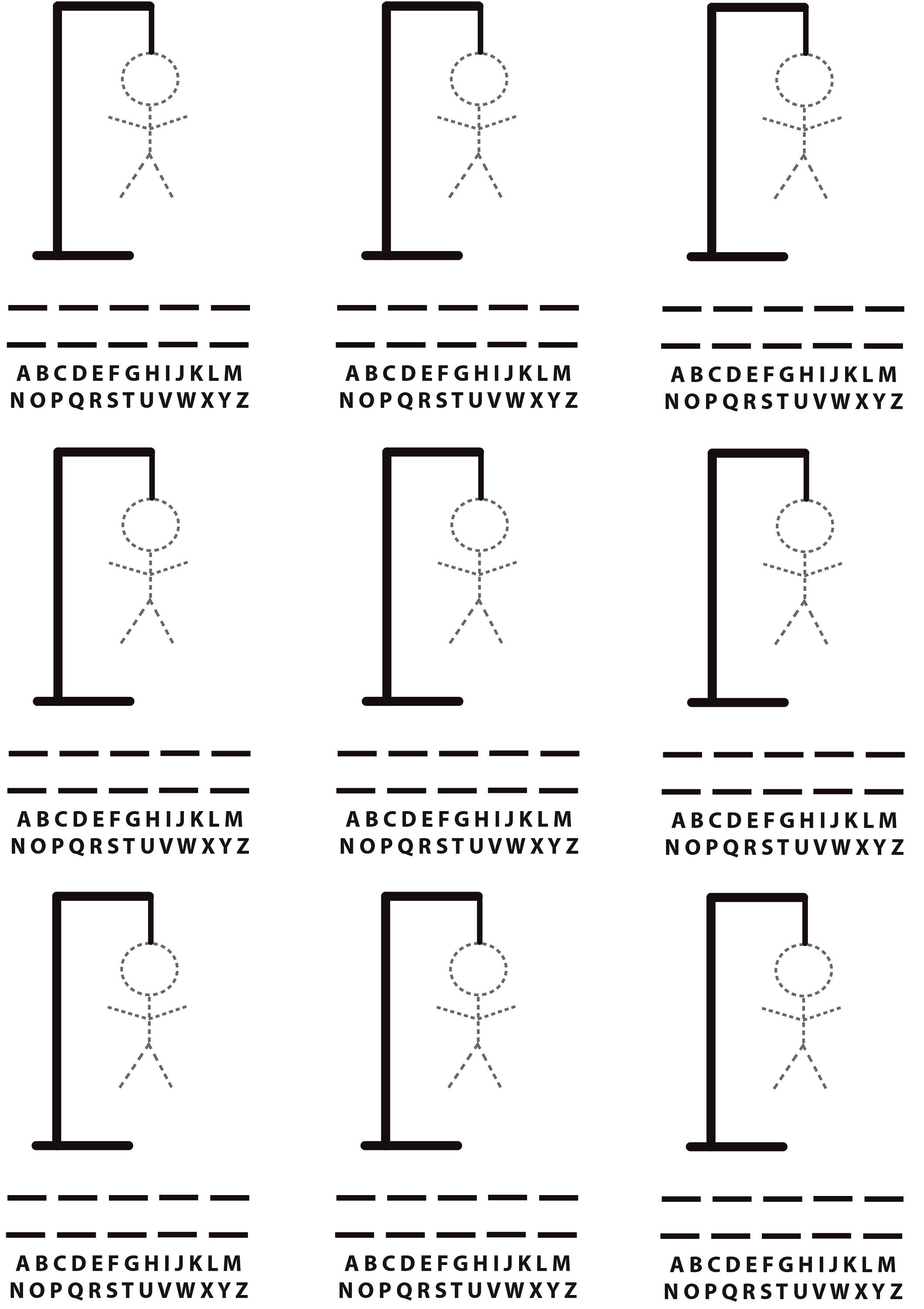 Printable Hangman Game Hangman Printable PDF Instant Download KID3 