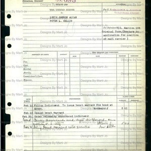 Vintage Criminal Court Docket Junk Journal Kit 50 Printable True