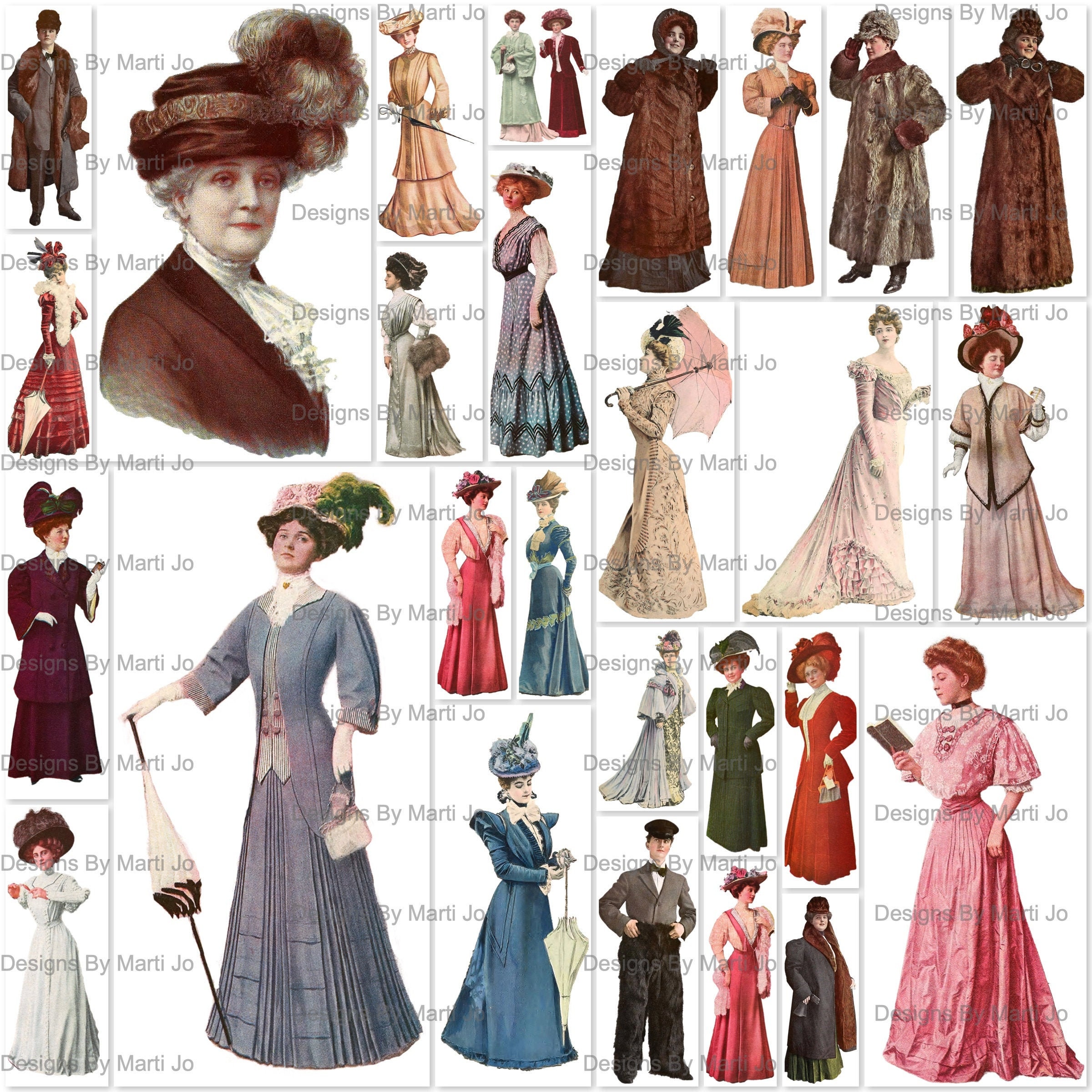 Vintage 1890's People Fashion Plate Images | Printable Victorian