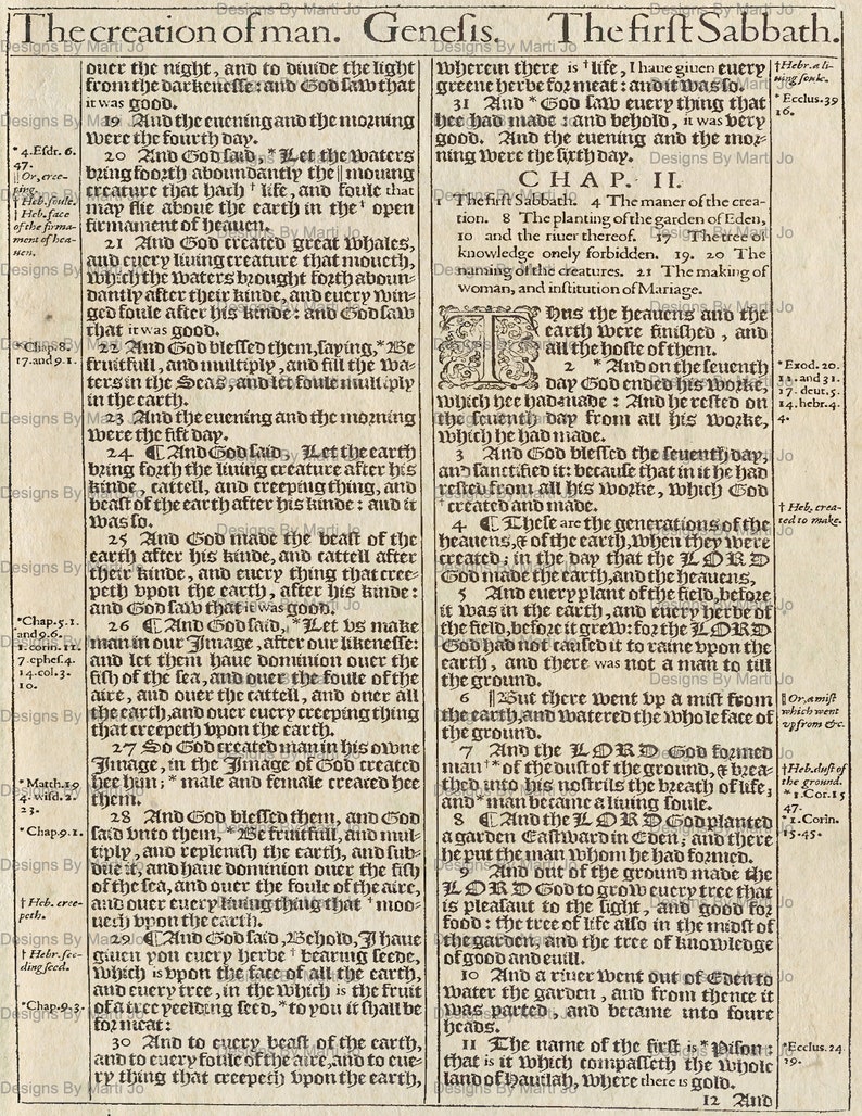 KJV Old Bible Pages Overlays | 10 Vintage Printable Bible Pages From Genesis | Transparent Background Overlay PNG Images | PNG23 image 3