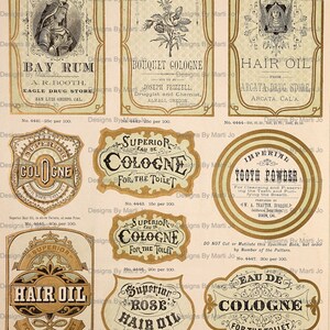 10 Vintage Apothecary Label Sheets Set 4 | Printable Digital Pharmacy ...