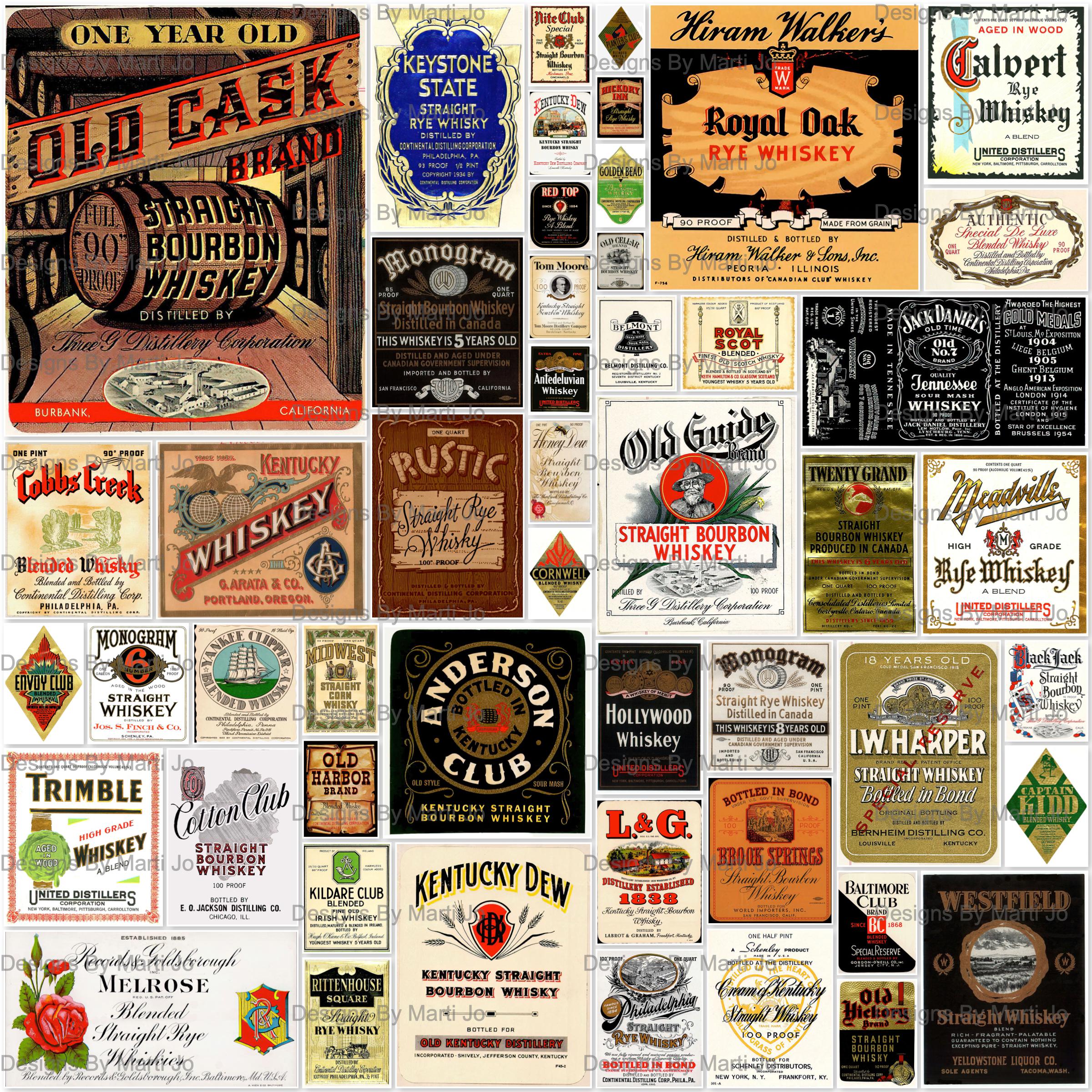 Old whiskey labels - Etsy 日本