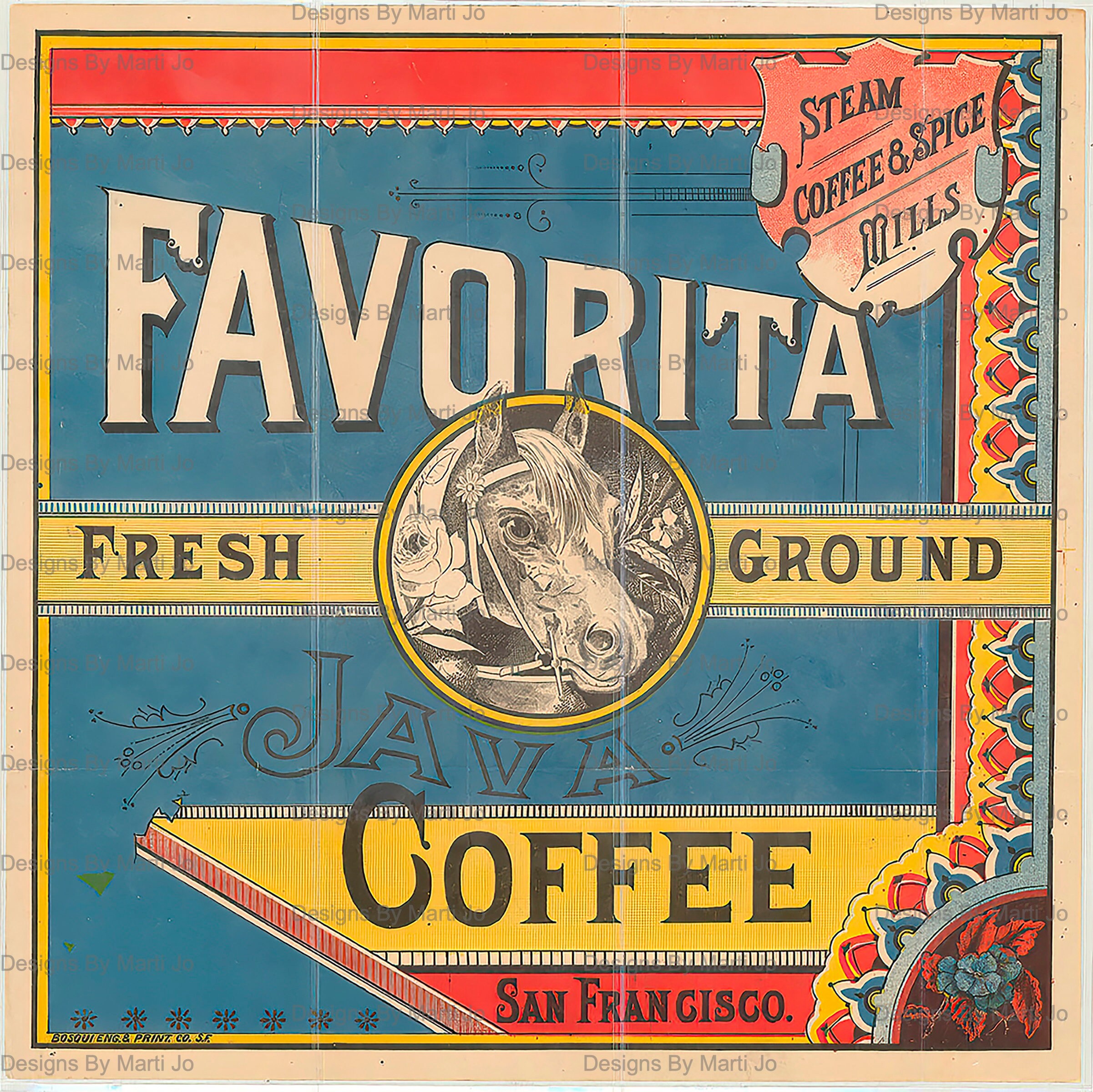 交換無料！ and Coffee Vintage Tea Food Digitable 45 | 2 Set Labels 絵画