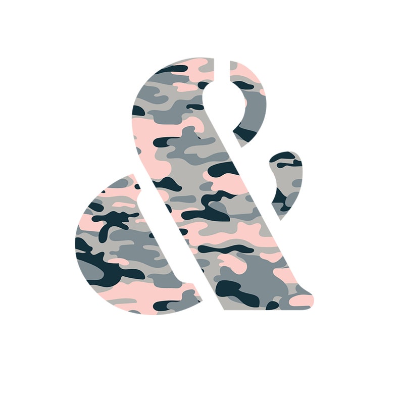 pink camo letters military alphabet printable camo etsy