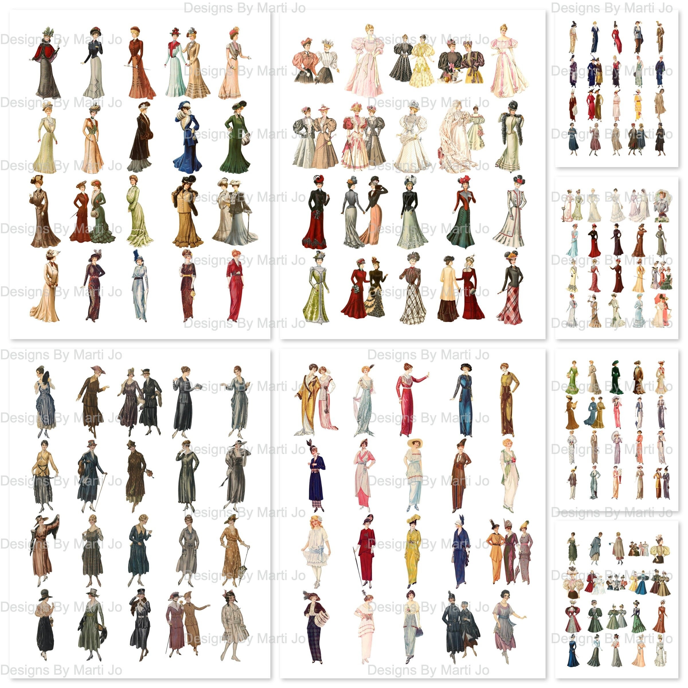 MASSIVE Vintage Fashion Images Super Bundle 160 Printable - Etsy