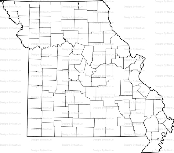 Printable Missouri County Map Printable Missouri Map Printable Mo County Map Digital - Etsy Israel