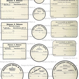Vintage Pharmacy Prescription Labels | Printable Blank Vintage ...